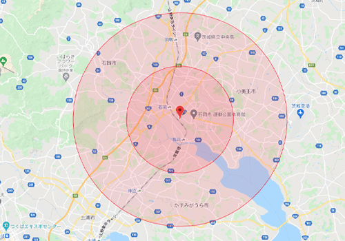 対応エリアの図